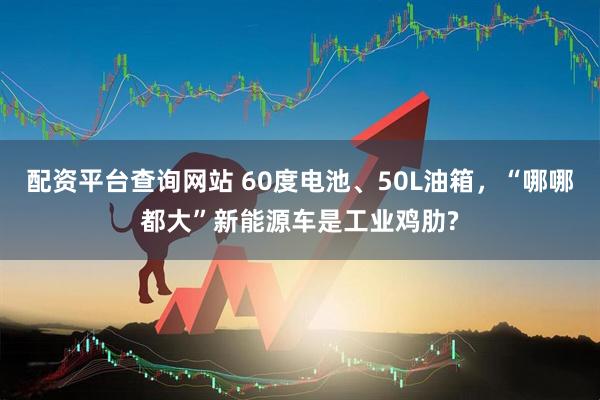 配资平台查询网站 60度电池、50L油箱，“哪哪都大”新能源车是工业鸡肋?