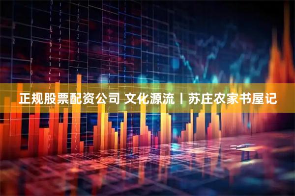 正规股票配资公司 文化源流丨苏庄农家书屋记